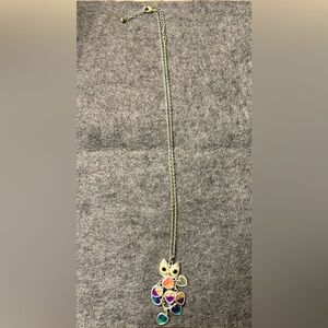 Vintage Owl Pendant Silver Necklace